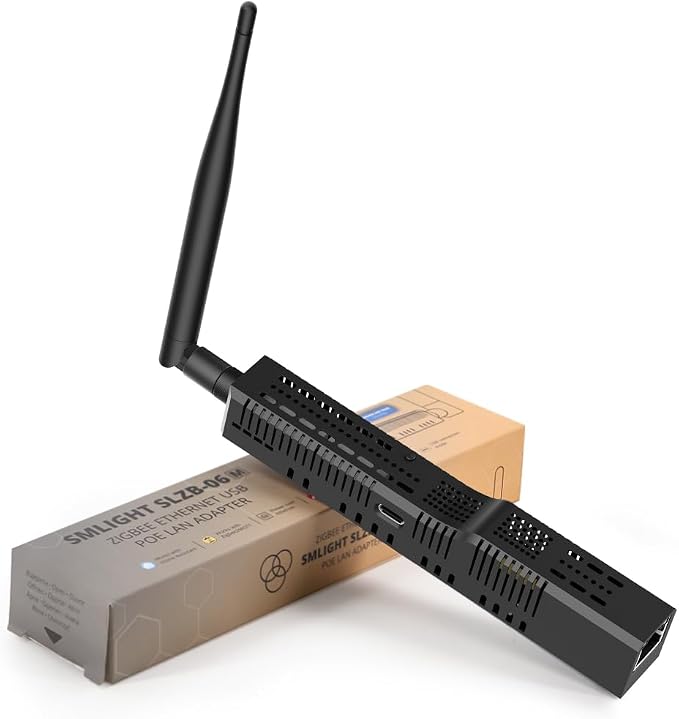 SMLIGHT SLZB-06M – A Zigbee 3.0 to Ethernet, USB, and WiFi Adapter with PoE Support, Works with Zigbee2MQTT, Home Assistant, ZHA