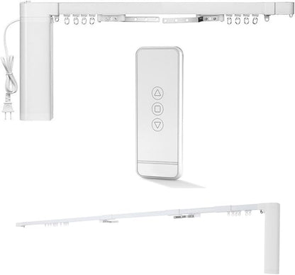 Electric Curtain Track, Retractable Motorized Curtains Rod From 7-17ft, Automatic Curtain Opener with Smart/Manual Control, Smart Curtains System for I-Rrail and U-Rail (For 7-17ft)
