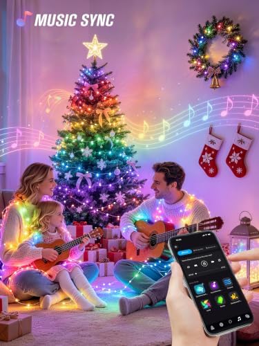 JMEXSUSS Smart RGB Fairy Lights, 33FT 100 LED Color Changing String Lights