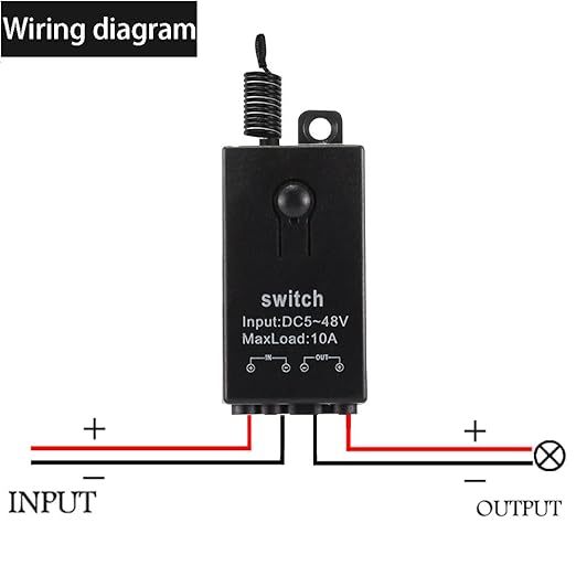 12v Remote Control Switch,4 Way Mini Wireless Switch,DC 12V/24V/48V/10A Relay with 328FT Long Range, Wireless RF Switch for Car,Lamps,LED Lights,Fans(2 Remote Controls,4 Receivers)