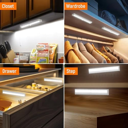 Molrebe Motion Sensor Closet Lights, 6 Pack, Battery Operated