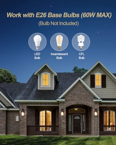 Dusk to Dawn Porch Light, Oil-Rubbed Bronze Outdoor Light Fixture