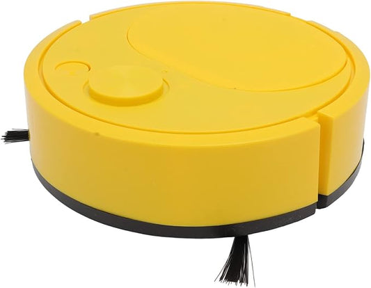 Automatic Vacuums Robot, Multifunctional USB Charging Mini Smart Sweeping Robot for Pet Hair Wooden Floors Tiles Carpets (Yellow)