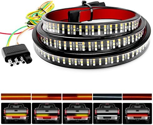 Nilight 60 Inch Truck Tailgate Light Bar Triple Row 504 LEDs