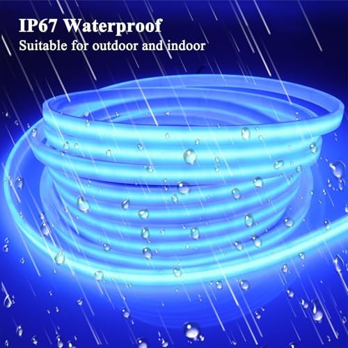 LEDENET COB LED Strip Lights Waterproof IP67 DC12V 16.4ft/5m 480LEDs/m Blue