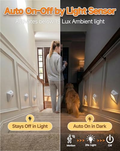 Motion Sensor Stair Lights, 365-Day Battery Life
