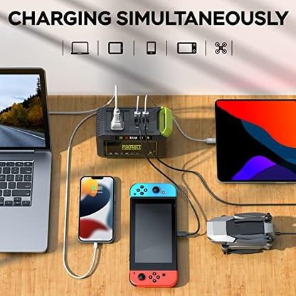 MARBERO Portable Power Station 88Wh, 120W Surge, Solar Generator 24,000mAh