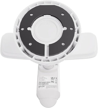 Lorex 2K Wi-Fi Floodlight Security Camera | White | 32GB MicroSD Card Included | No Monthly Fee | Color Night Vision | Motion Detection | 2-Way Talk | Siren | IP65 Weatherproof | Adjustable LEDs