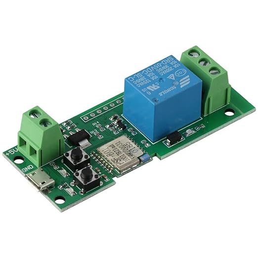 WiFi Wireless Intelligent Remote Control Module,Inching Self-Locking Relay Module, 1 Channel Smart Home Switch