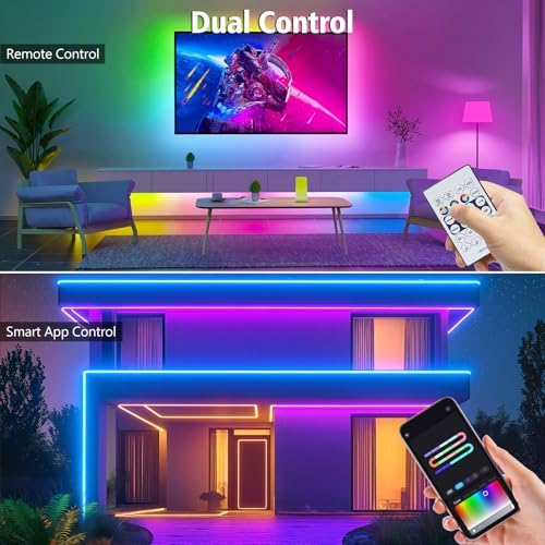 32.8Ft LED Neon Rope Lights, RGB Built in Chip Neon Strip Lights