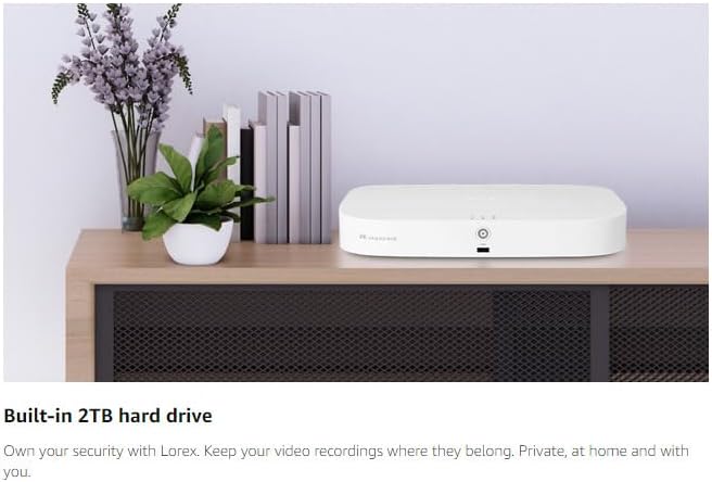 Lorex N843A82 4K 8-Channel 2TB Network Video Recorder (NVR) with Smart Motion Detection, Voice Control and Fusion Capabilities