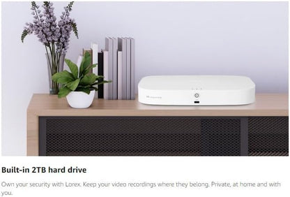 Lorex N843A82 4K 8-Channel 2TB Network Video Recorder (NVR) with Smart Motion Detection, Voice Control and Fusion Capabilities