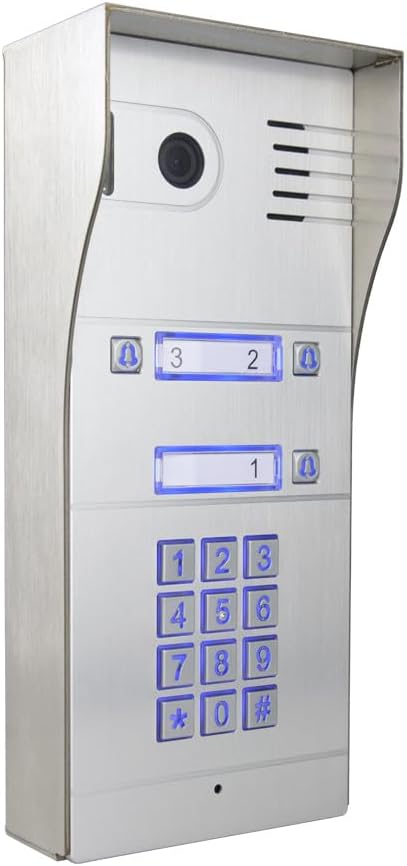 GBF Smart Video Doorbell Intercom for Multi-Unit Apartment Building (3 Units), 3 Units Apartment Video Doorbell, Support Remotely Monitoring, Talking, Unlocking, Checking Missing Calls