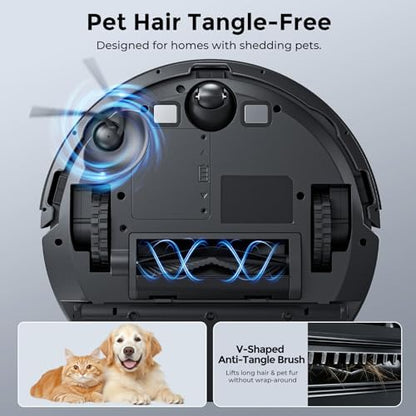 Kilgone Robot Vacuum & Mop, 90-Day Hands-Free, 6000Pa, Self-Empty, LiDAR