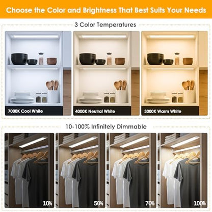 5-Pack Motion Sensor Under Cabinet Light, 3CCT, 15.7 inch