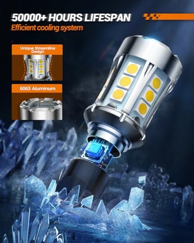 SEALIGHT 921 LED Bulb Reverse Light 600% Brighter T15 906 904 916 W16W 921 LED Bulb with Projector Replacement Tail Backup Reverse Lights, Non-polarity, Xenon White, Interior Lighting Pack of 2