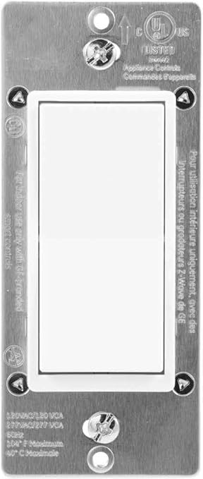 Bryant Electric IDEVZ03DW ZWave RF Decorator Add-on Switch, Multi-Way, Z-Wave Hub Required, 120VAC, White