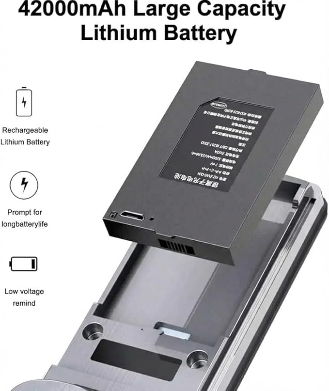 Smart Door Lock with Camera & 3D Face Recognition, Keyless Entry Door Lock with Fingerprint, Password, IC Card, Key, Usmart App Control, Video Doorbell Lock, Mortise Lock for Front Door, Home Security