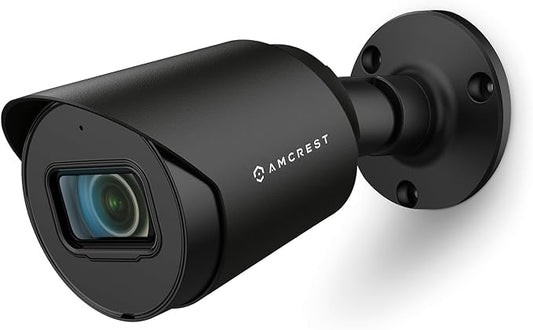 Amcrest 4K Analog Outdoor Security Camera, Bullet 4K (8MP) @15fps, CCTV-Coax-BNC, 98ft Night Vision, IP67 Metal, 125° Angle, Mic, Black (Not an IP Camera) (DVR Required, Not Included) (AMC4KBC28-B-V3)