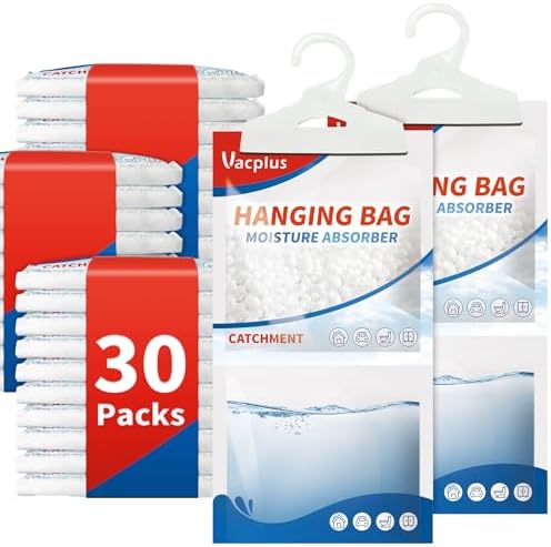 Vacplus Moisture Absorber, 30Pack Hanging, Strong Absorption, Unscented