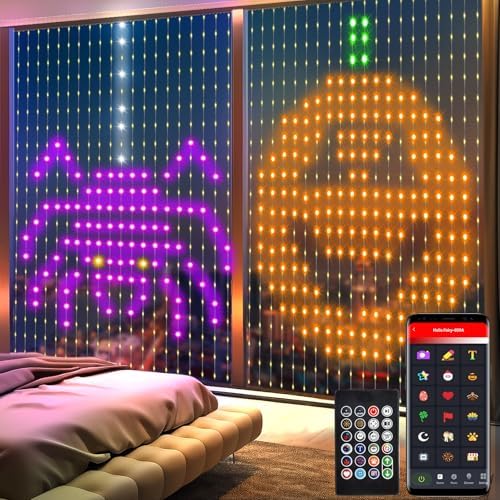 LumBelle 6.6 x 6.6Ft 400 LED Smart Curtain Lights with APP Remote Control