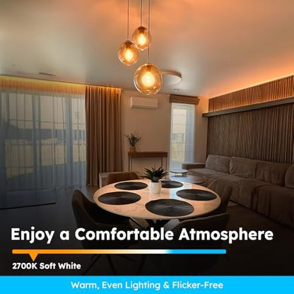 GvvooHome E12 G16.5 Globe Bulb, Warm White 2700K, 40W Equivalent, Dimmable
