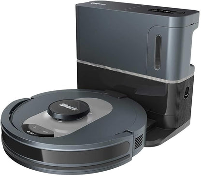 Shark UR2500SR AI Ultra Robot Vacuum, with Ultra Clean, Home Mapping, 30-Day Capacity Bagless Self Empty Base, Perfect for Pet Hair, WiFi, Compatible with Alexa, Black/Silver (Renewed)
