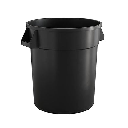 20 Gallon Black Round Commercial Trash Can, Heavy-Duty Food Grade NSF Certified Perfect for Restaurant, Office, School, Garage, Backyard, Workshop, Warehouse
