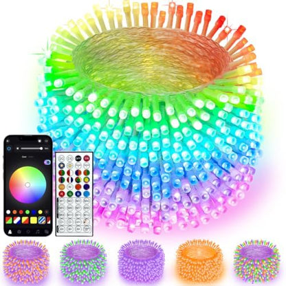 600 LED Smart RGB Color Changing String Lights APP & Remote for Halloween