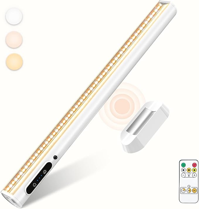 Rechargeable Magnetic LED Light Bar, 4000mAh Wireless Closet Light