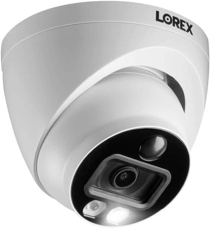 Lorex Indoor/Outdoor 4K Dome Security Camera, Add-On Analog Camera for Wired Surveillance System, Active Deterrence, Color Night Vision Motion, 1 Dome Camera