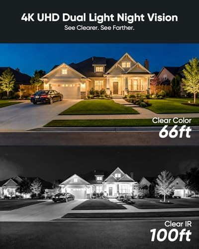 SANNCE 4K 8MP Full Color Night Vision PoE Bullet Camera for Home Security