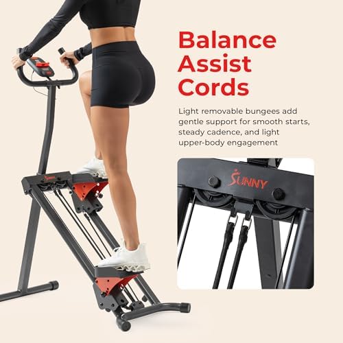 Sunny Health & Fitness Stair Stepper & Climber Exercise Equipment for Home Workout, Compact Cardio Training Machine
