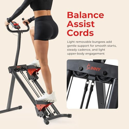 Sunny Health & Fitness Stair Stepper & Climber Exercise Equipment for Home Workout, Compact Cardio Training Machine