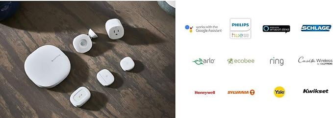 SmartThings Hub 3rd Generation [GP-U999SJVLGDA] Smart Home Automation Hub Home Monitoring Smart Devices - Alexa Google Home Compatible - Zigbee, Z-Wave, Cloud to Cloud Protocols – White