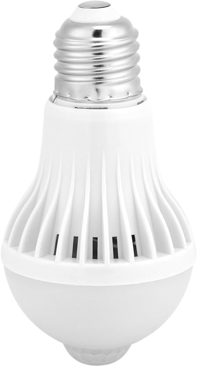 Keenso 7W E27 Motion Sensor Light Bulb, Smart Infrared Sensor PIR LED Bulbs, Auto On/Off Night Light for Outdoor Indoor Stairs Garage Corridor