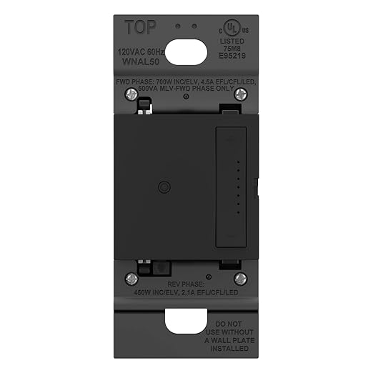 Legrand adorne with Netatmo Tru Universal Wi-Fi Enabled Smart Dimmer Switch in Graphite, WNAL50G1