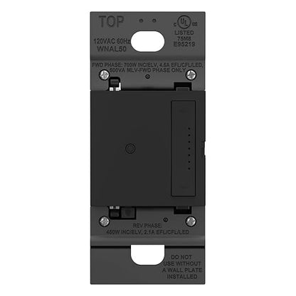 Legrand adorne with Netatmo Tru Universal Wi-Fi Enabled Smart Dimmer Switch in Graphite, WNAL50G1