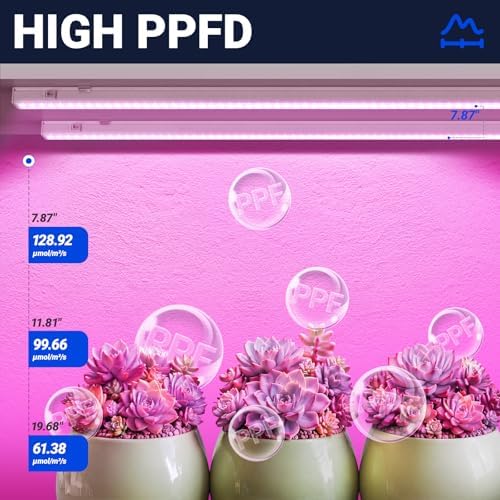 Barrina T5 Grow Lights for Indoor Growth, 4FT Plant Lights, Pink, 8 Packs