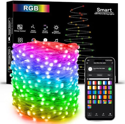 Brizled Smart String Lights, 200 LED 66FT RGB Color Changing Fairy Lights