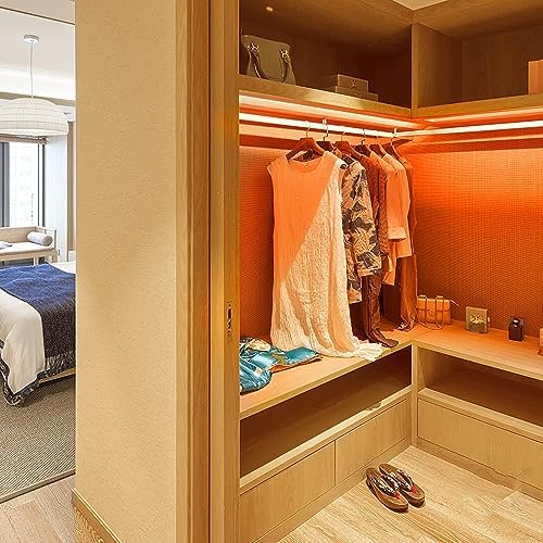 iNextStation 12V Orange LED Strip Lights 16.4FT, Flexible Silicone Neon Rope Light, Waterproof, Cuttable, Dimmable & Linkable, for Cabinet, Ceiling, Wall, Bedroom, Kitchen, Garage (No Adapter)
