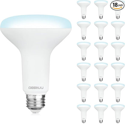 DEGNJU 18 Pack BR30 LED Recessed Light Bulb, Dimmable Indoor Flood Light Bulbs CRI80 7W Equivalent 65W 5000K Daylight 650 Lumens, 15000 Lifetime Hours E26 Base LED Can Light Bulb, Flicker-Free