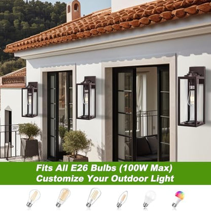 FILIYANO Large Outdoor Wall Lights, 20 Inch, Oil Rubbed Bronze, 2 Pack