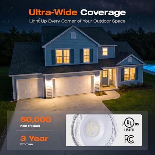 LEDVANCE Sylvania LED Barn Light, Dusk to Dawn Outdoor Lighting with Photocell, Security Lights, FCC/CEC, IP65 Waterproof, 50,000 Hrs, 80 CRI, Yard, Garage, 5000K - 1 Pack (67984)