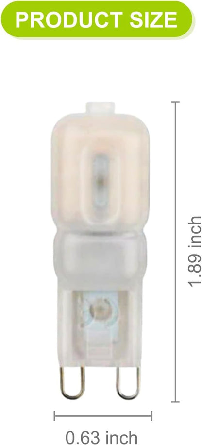 4Pcs G9 Bulb LED Bulbs 3W AC110V-140V G9 Smart Light for Home Lighting Fixtures Warm White 3000K 200 Lumens Non-Dimmable 360° Omni Directional Crystal Chandelier Lamp
