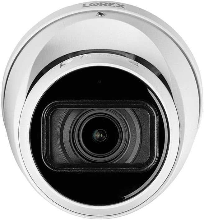 Lorex 4K (8MP) Motorized Varifocal Smart IP Dome Security Camera with Listen-in Audio and Real-Time 30FPS Recording - White