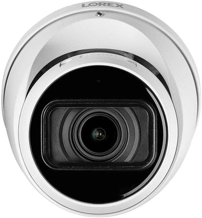 Lorex 4K (8MP) Motorized Varifocal Smart IP Dome Security Camera with Listen-in Audio and Real-Time 30FPS Recording - White