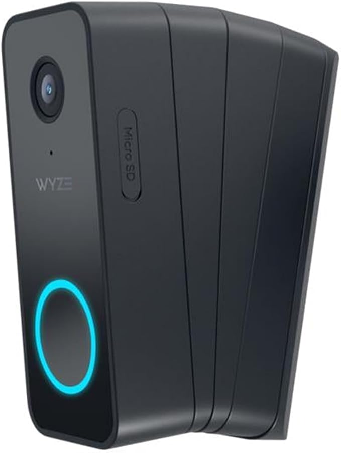 Wyze Lifestyle Video Doorbell Camera v2 Wedge Kit, 3 Mounting Bracket (One Adjustable 15° Horizontal Bracket, Two 7.5° Vertical Bracket), Replacement Angle Adjustment Adapter Wedge Kit