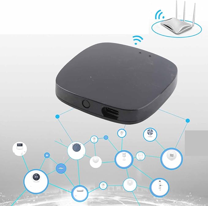 Garosa Wireless Smart, Hub for Smart Home Control with Tuya Compatibility Supports 50 Devices Works with Assistant (Black)