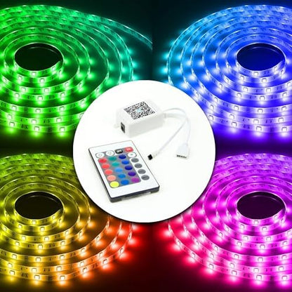 DAYBETTER Updated Bluetooth Remote Control for RGB LED Light Strips, 2 Ports 24 Key 4 Pin Output Dimmable LED Strip Lights Voltage DC 12V(Without Power Adapter)